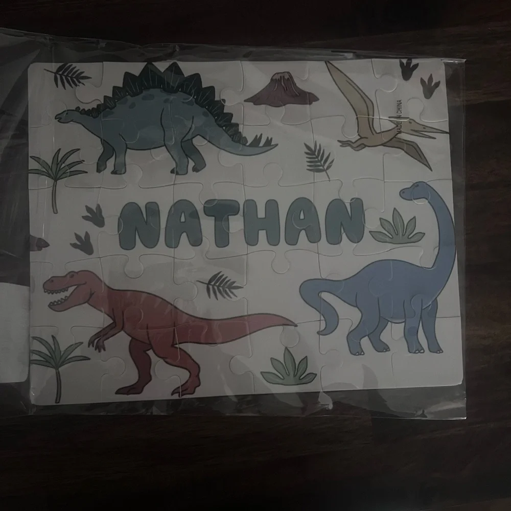 New in Package Caden Lane Custom “Nathan” Dinosaur 30 Piece Puzzle